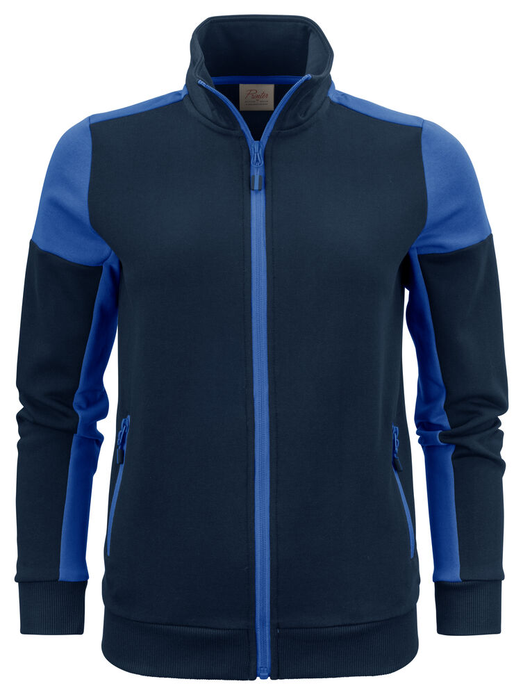 Printer Prime Prime  Sweater Volledige Rits Dames Marine/Kobalt