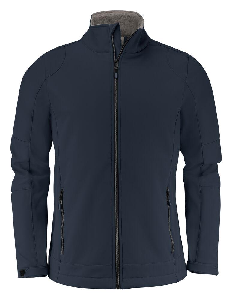 Printer Essentials Trial Softshell Jas Heren Donker Marine