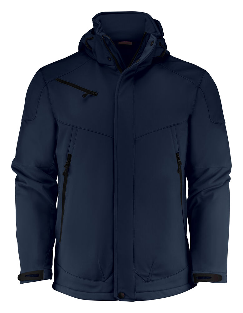 Printer Essentials Skeleton Softshell Jas Heren Donker Marine