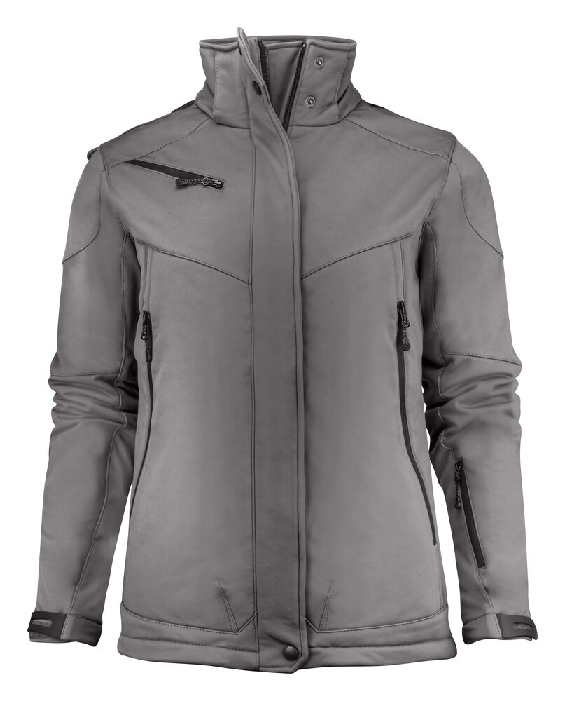 Printer Essentials Skeleton Softshell Jas Dames Staalgrijs