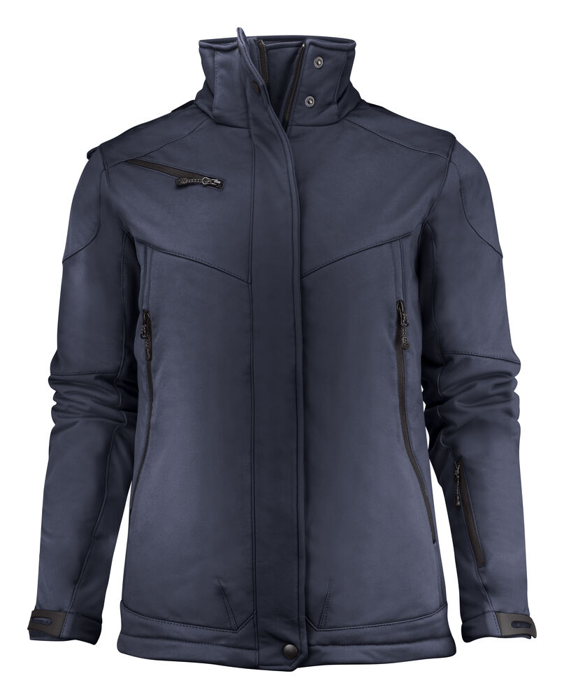 Printer Essentials Skeleton Softshell Jas Dames Marine