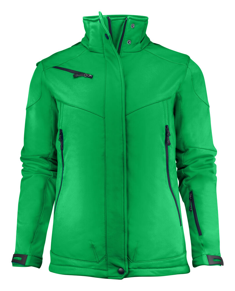 Printer Essentials Skeleton Softshell Jas Dames Frisgroen