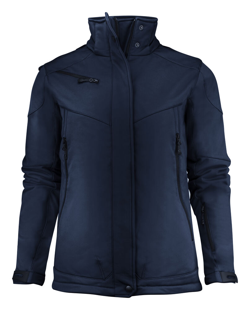 Printer Essentials Skeleton Softshell Jas Dames Donker Marine