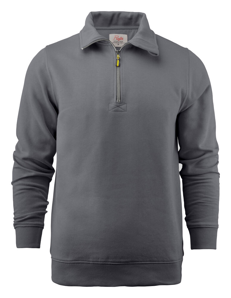 Printer Essentials Rounders RSX Sweater Halve Rits Unisex Staalgrijs