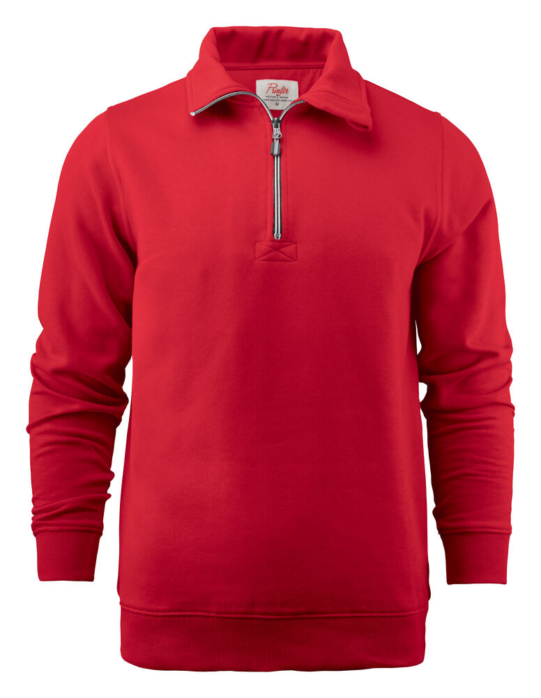 Printer Essentials Rounders RSX Sweater Halve Rits Unisex Rood