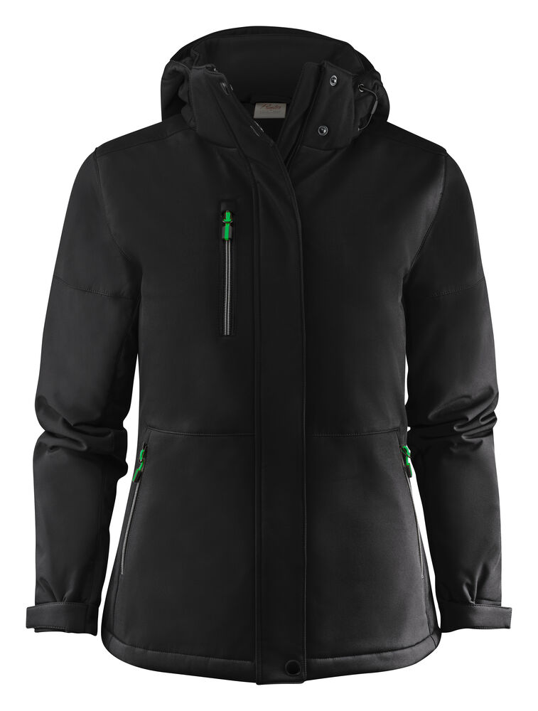 Printer Essentials Overlanding Softshell Jas Dames Zwart