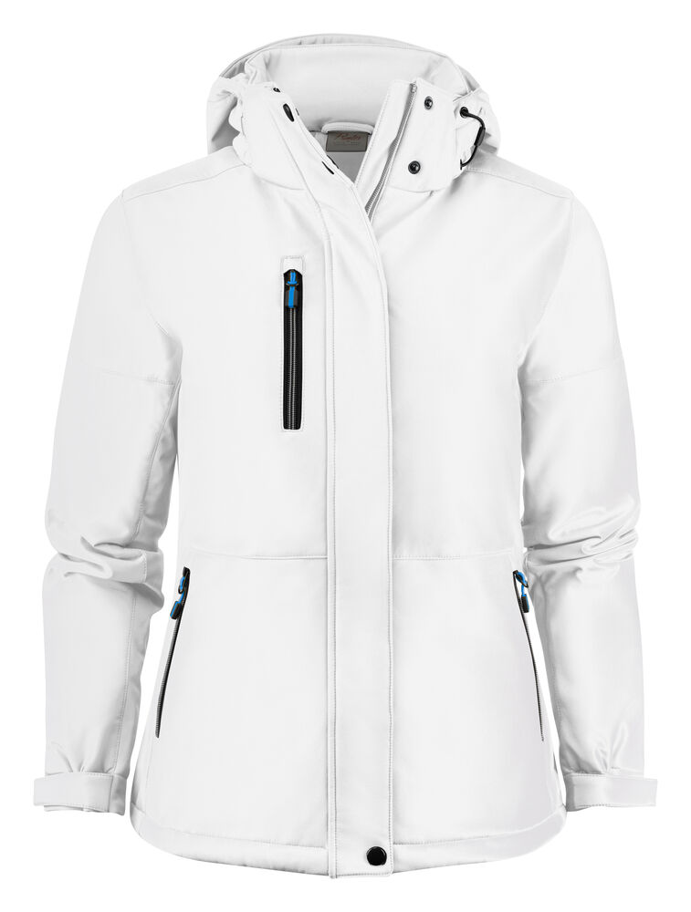 Printer Essentials Overlanding Softshell Jas Dames Wit