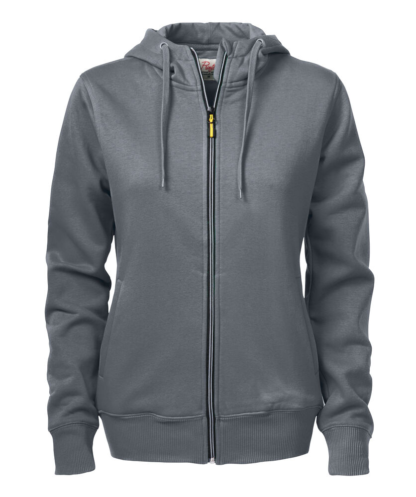 Printer Essentials Overhead  Sweater Volledige Rits Dames Staalgrijs