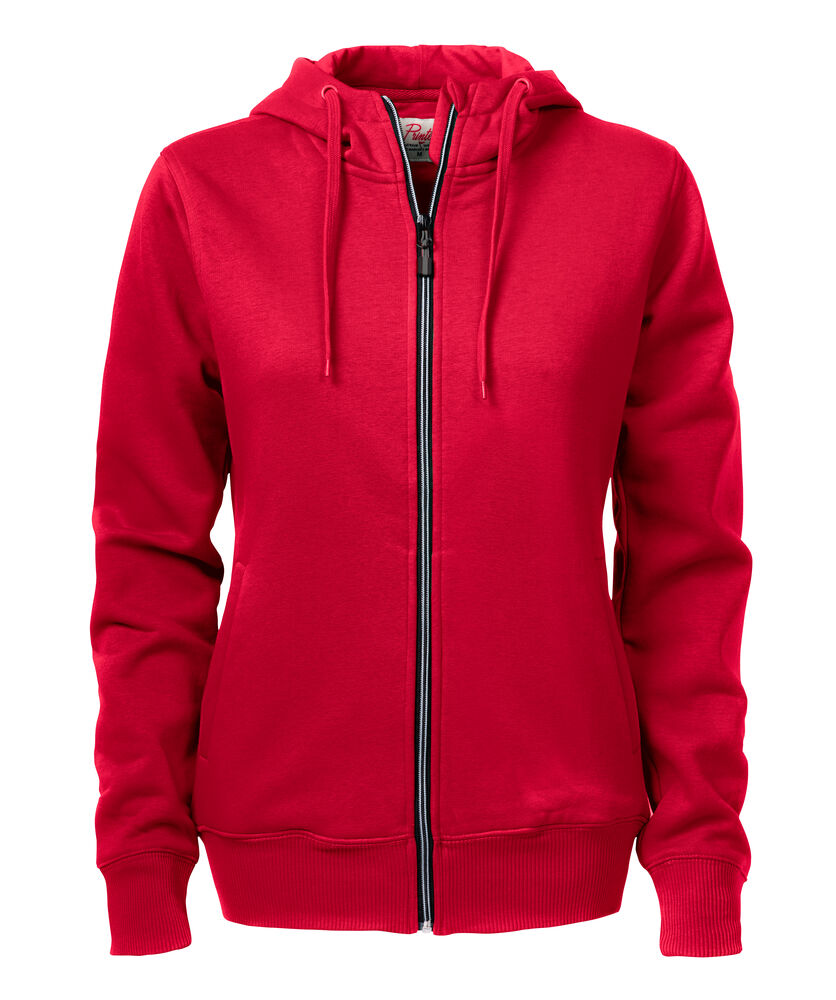 Printer Essentials Overhead  Sweater Volledige Rits Dames Rood