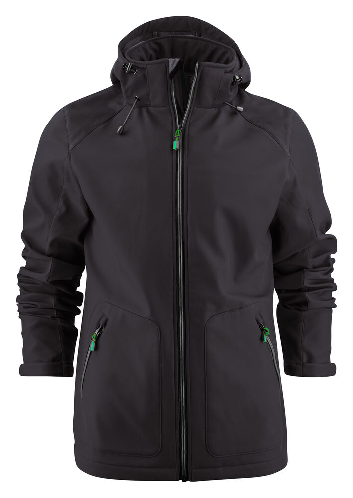 Printer Essentials Karting Softshell Jas Heren Zwart