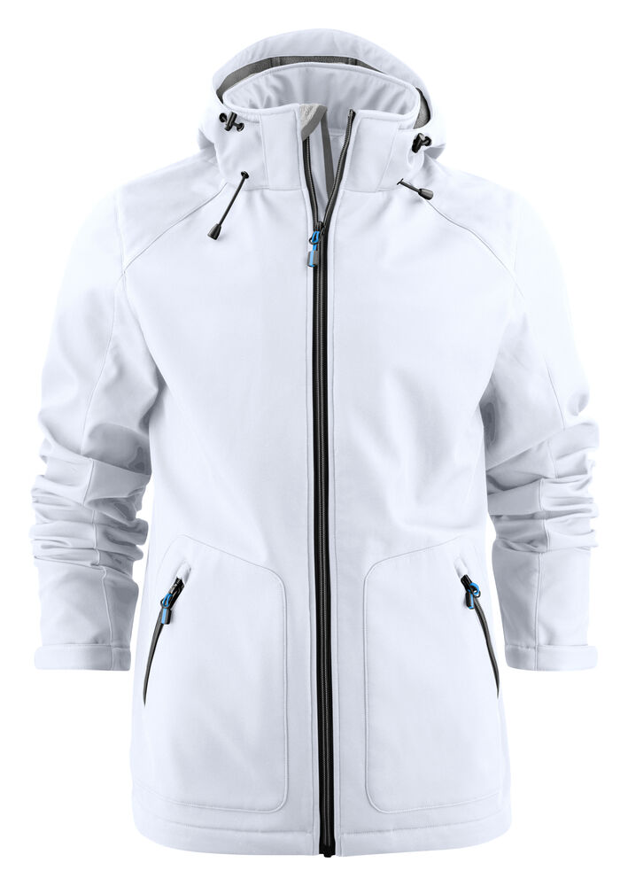 Printer Essentials Karting Softshell Jas Heren Wit