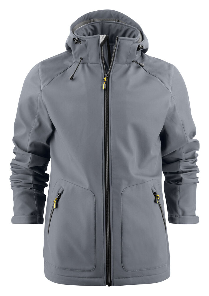 Printer Essentials Karting Softshell Jas Heren Staalgrijs