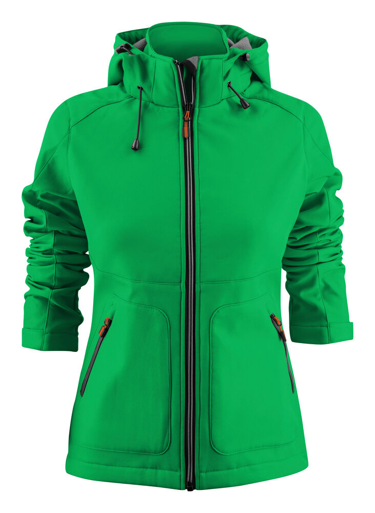 Printer Essentials Karting Softshell Jas Dames Frisgroen