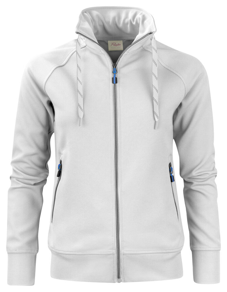 Printer Essentials Jog RSX Sweater Volledige Rits Dames Wit