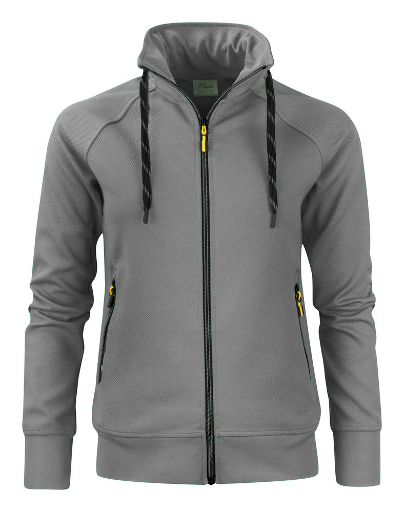 Printer Essentials Jog RSX Sweater Volledige Rits Dames Staalgrijs