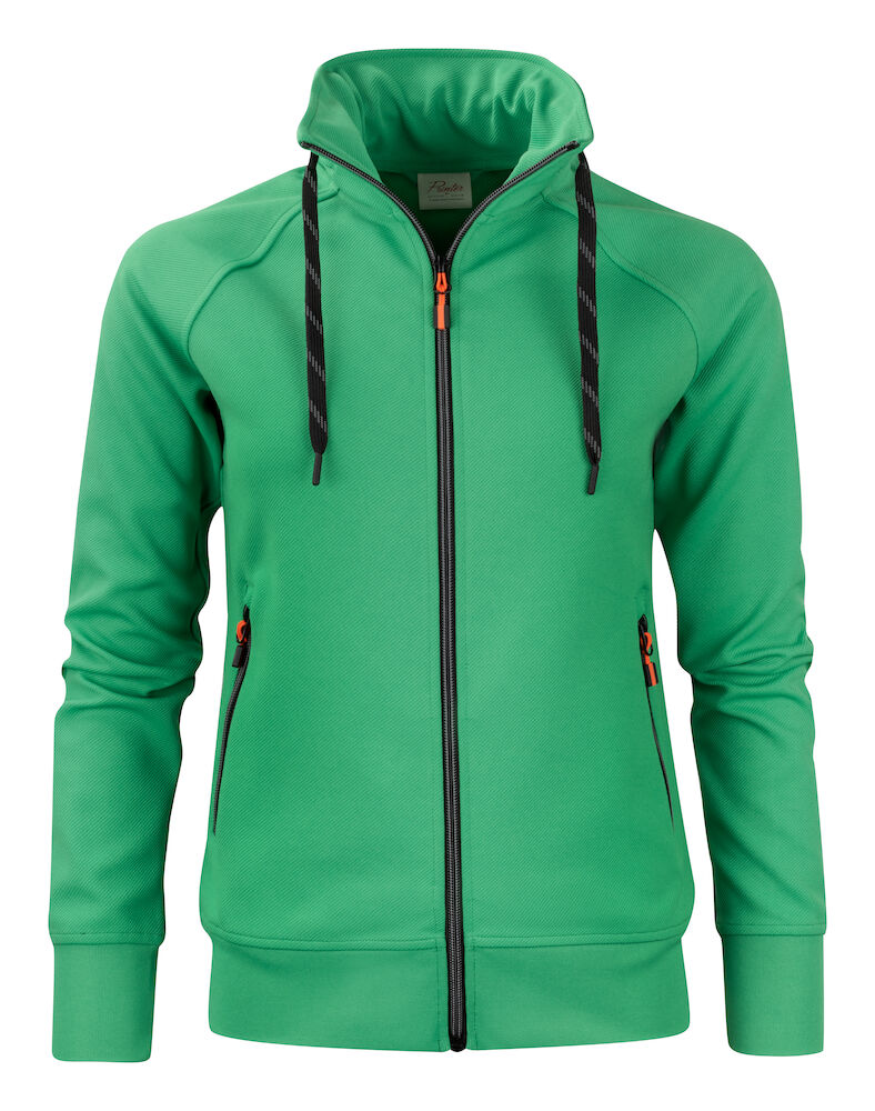 Printer Essentials Jog RSX Sweater Volledige Rits Dames Frisgroen