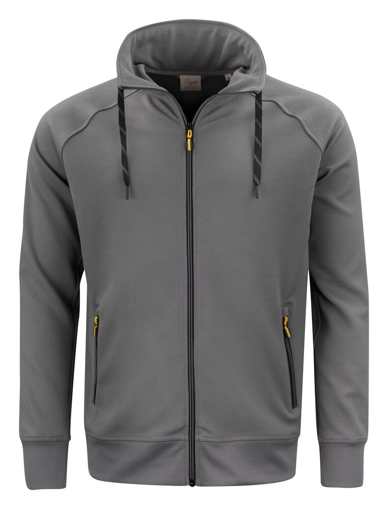 Printer Essentials Jog RSX  Sweater Volledige Rits Heren Staalgrijs