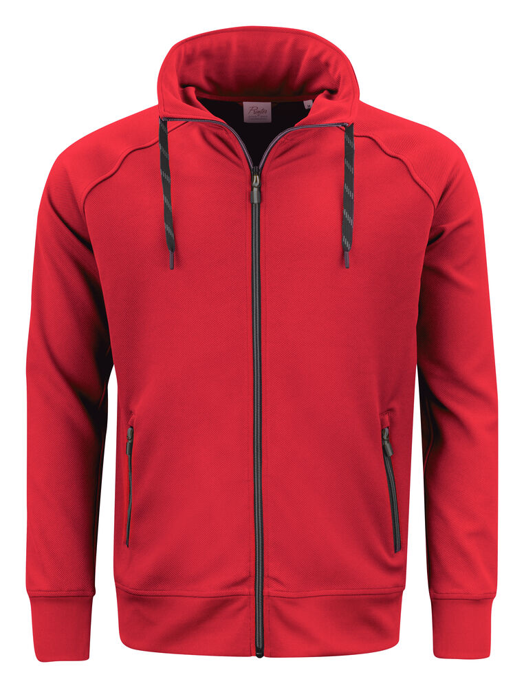 Printer Essentials Jog RSX  Sweater Volledige Rits Heren Rood