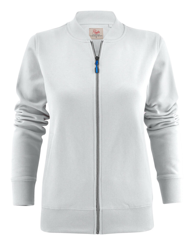 Printer Essentials Javelin Sweater Volledige Rits Dames Wit