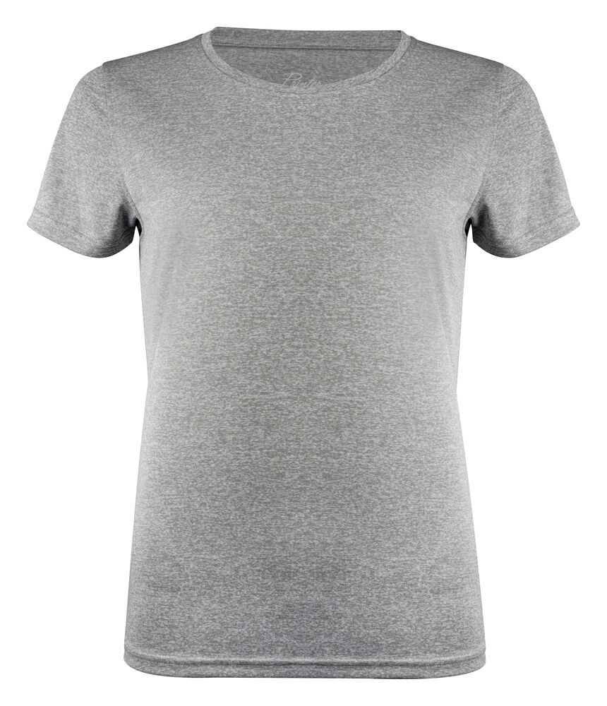 Printer RED Run T-Shirt Dames Grijs Mêlée