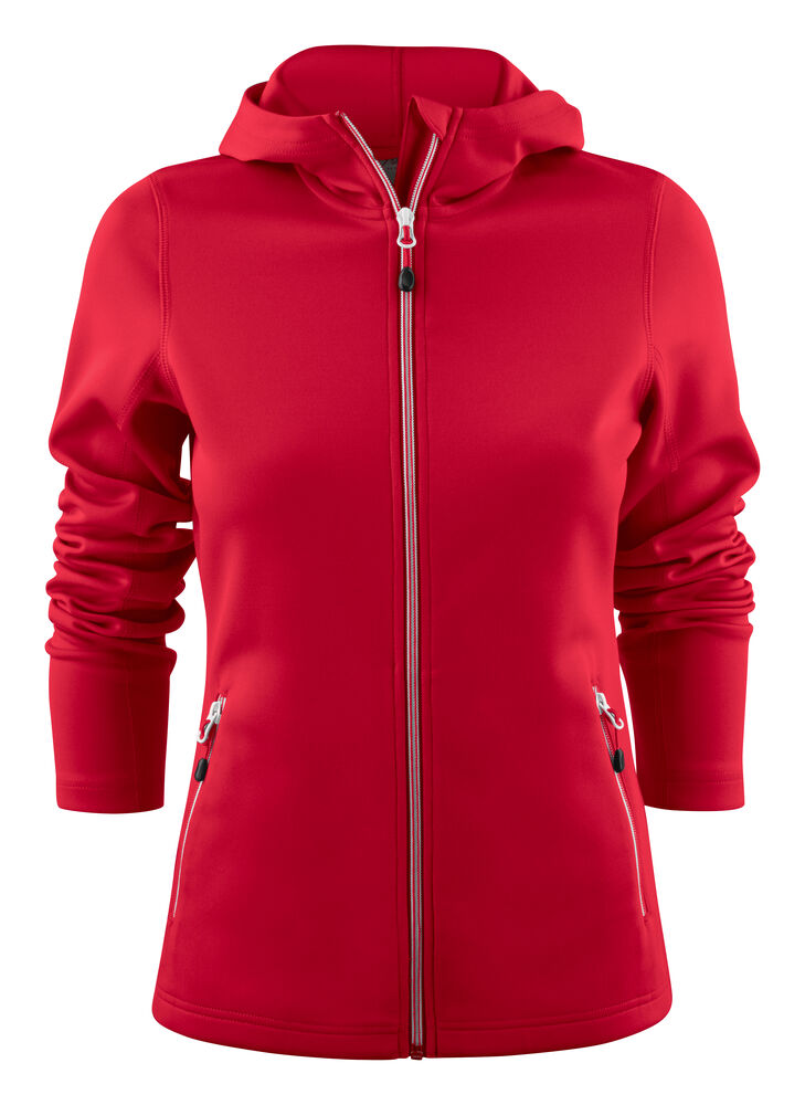 Printer RED Layback Hoodie Dames Rood