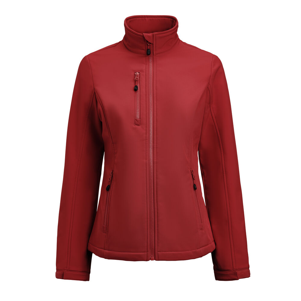 Printer RED Airwalk  Softshell Jas Dames Rood