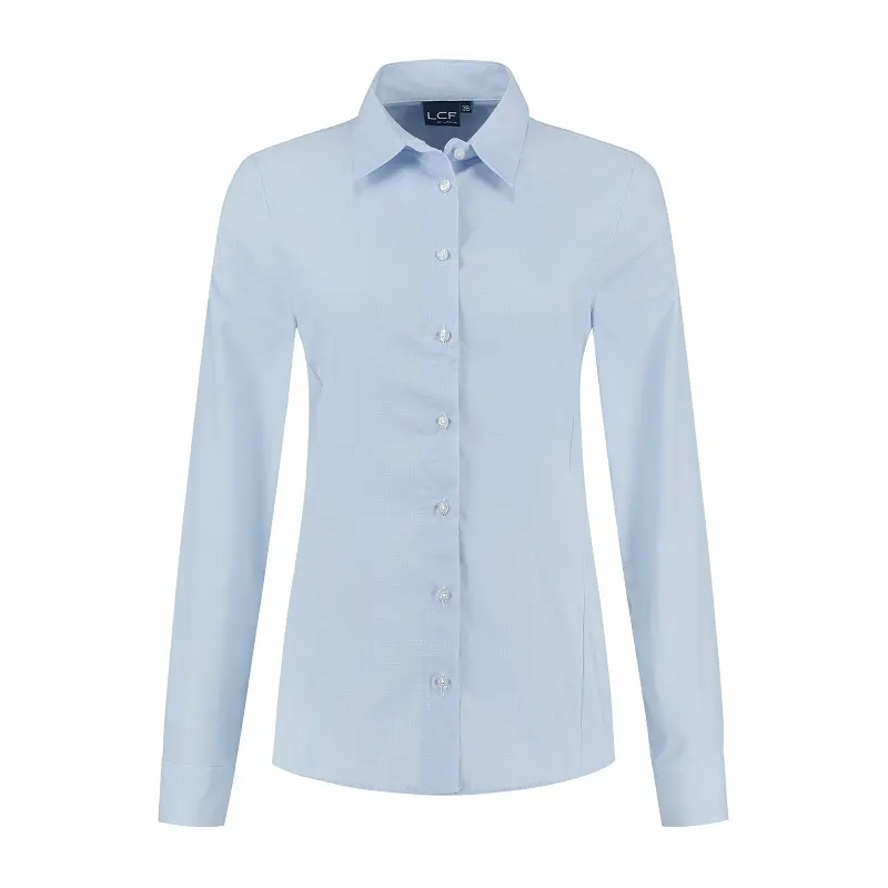 Ledûb Corporate Fashion Blouse Light blue Lisa Single Cuff 