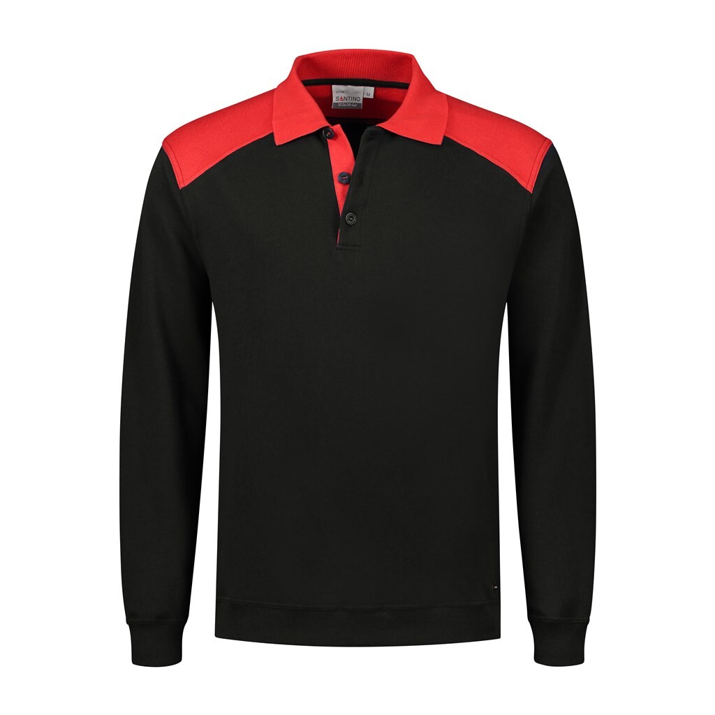 Santino Polosweater Tesla Black / Red