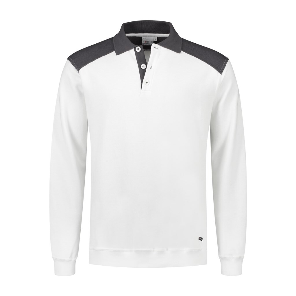 Santino Polosweater Tesla White / Graphite