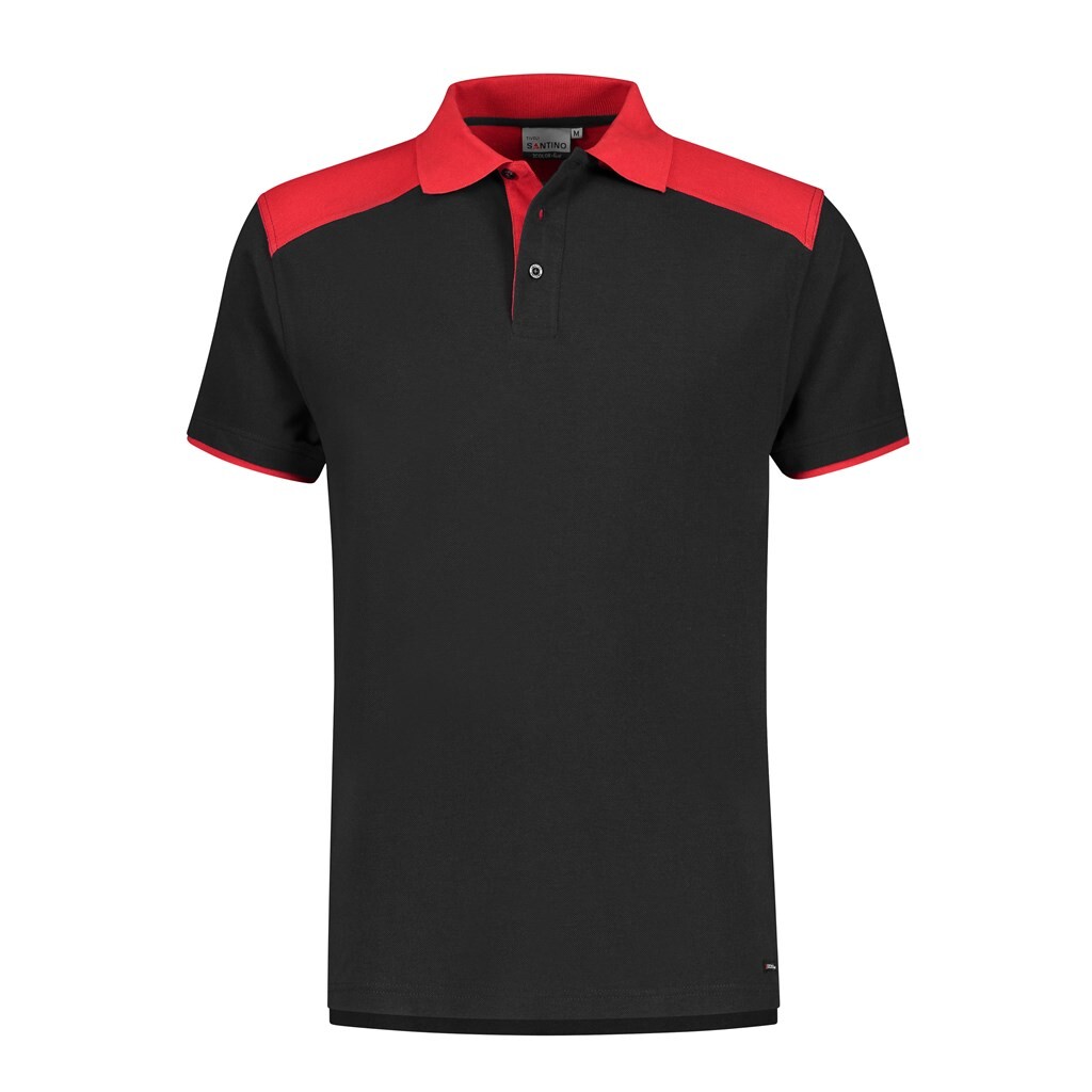 Santino Poloshirt Tivoli Black / Red