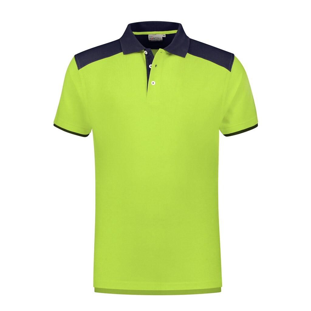 Santino Poloshirt Tivoli Lime / Real Navy
