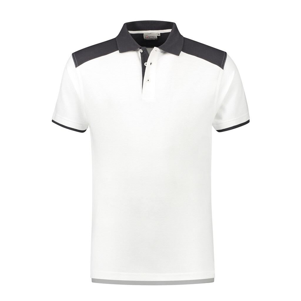 Santino Poloshirt Tivoli White / Graphite