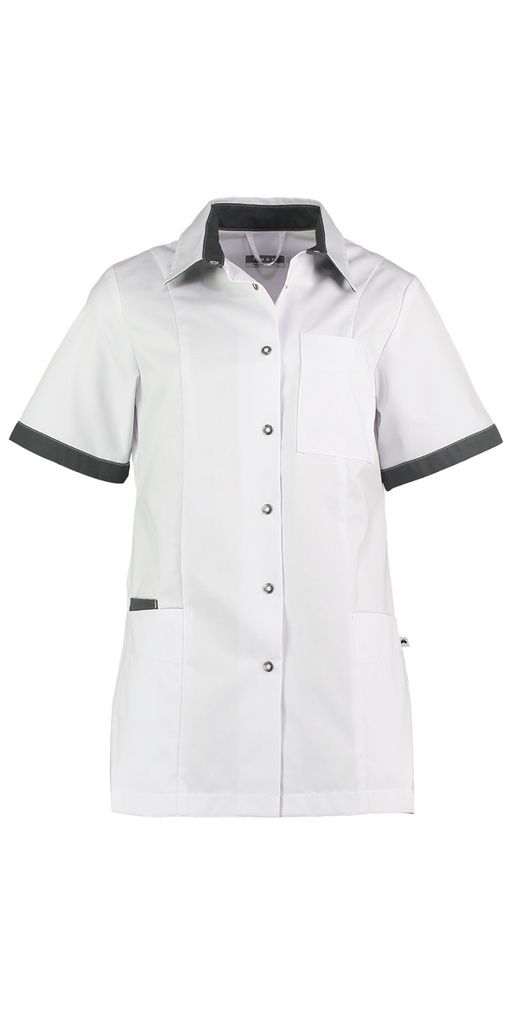 Haen Trend Line damesjasje Fijke Wit met charcoal contrast