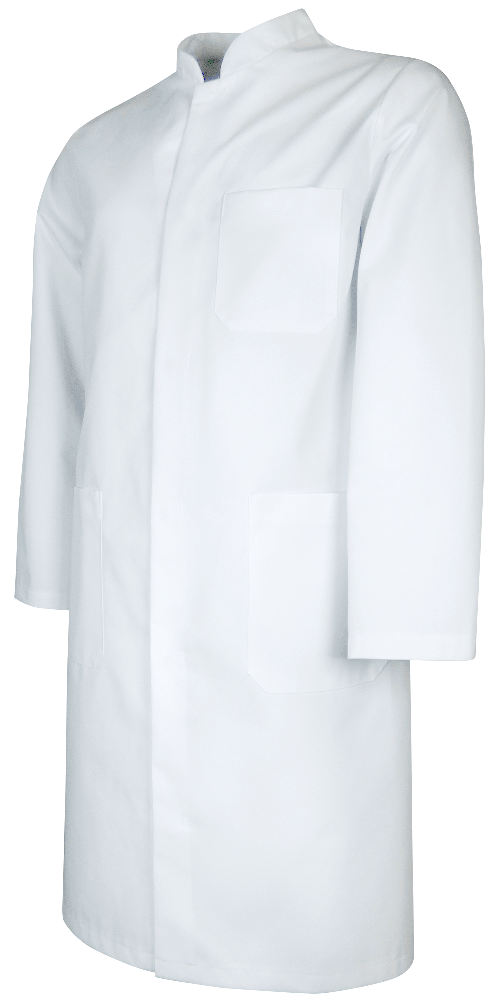 De Berkel HELMUT Herenjas staande kraag wit