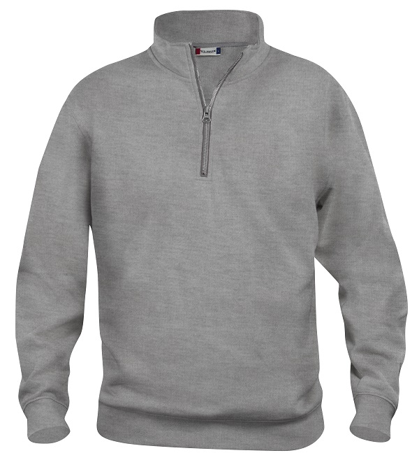 Clique Basic Half Zip grijsmelange