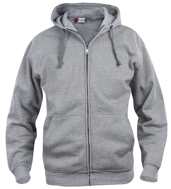 Clique Basic Hoody Full Zip grijsmelange