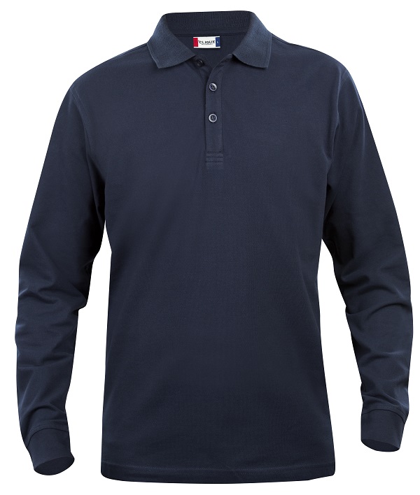 Clique Classic Lincoln L/S Polo dark navy