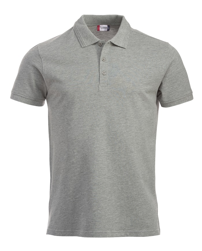 Clique Manhattan Polo grijsmelange