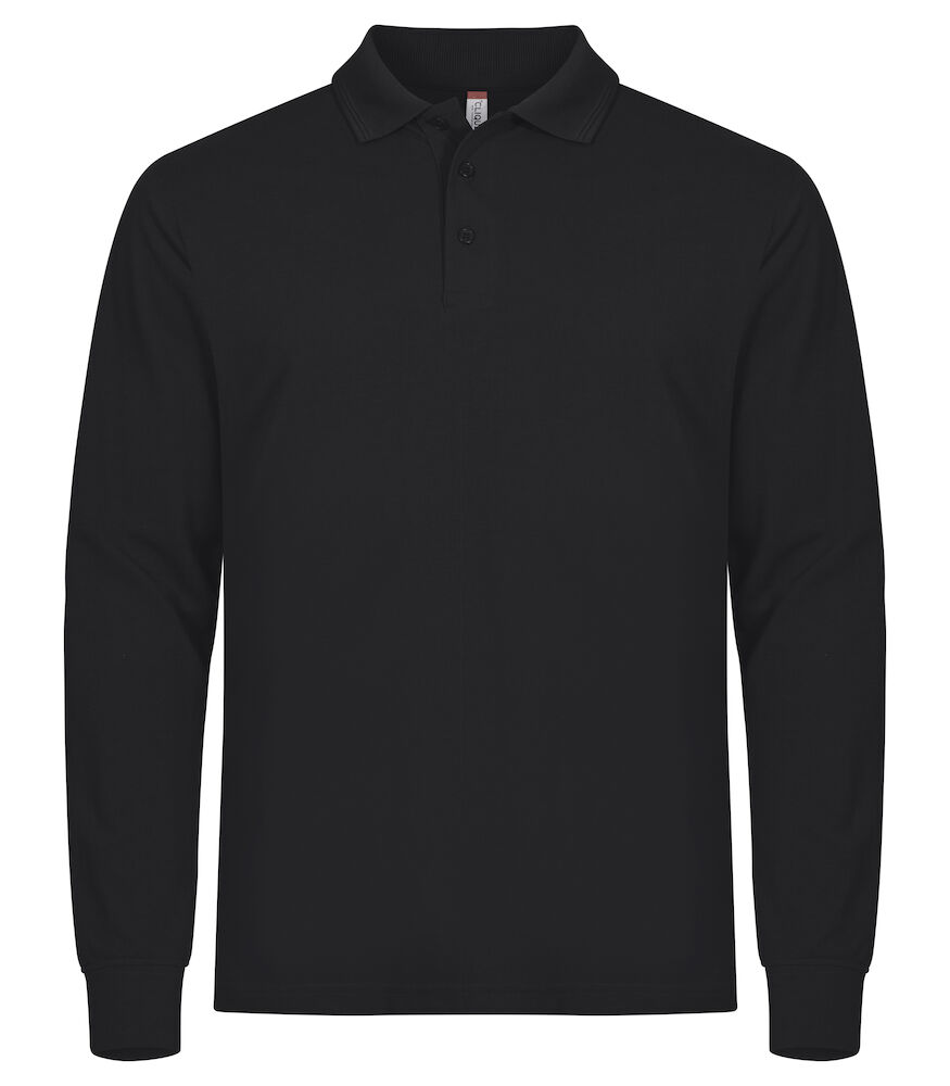 Clique Manhattan L/S Polo zwart