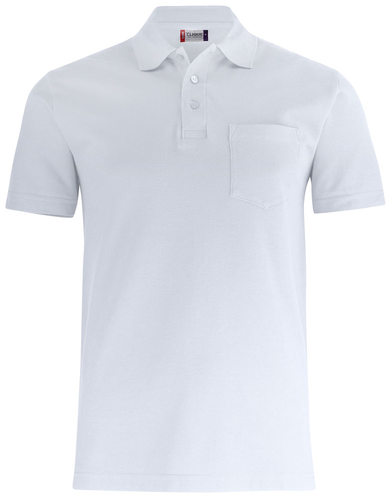 Clique Basic Polo w. Pocket wit