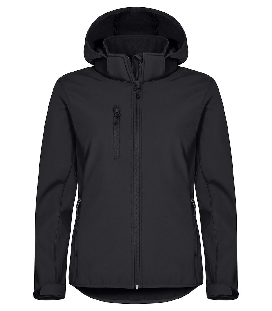 Clique Classic Softshell Hoody Jacket Women zwart