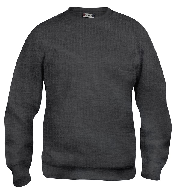 Clique Basic Roundneck antraciet melange