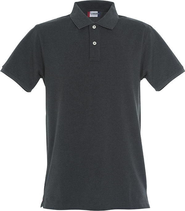 Clique Stretch Premium Polo antraciet melange
