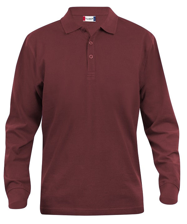 Clique Classic Lincoln L/S Polo bordeaux
