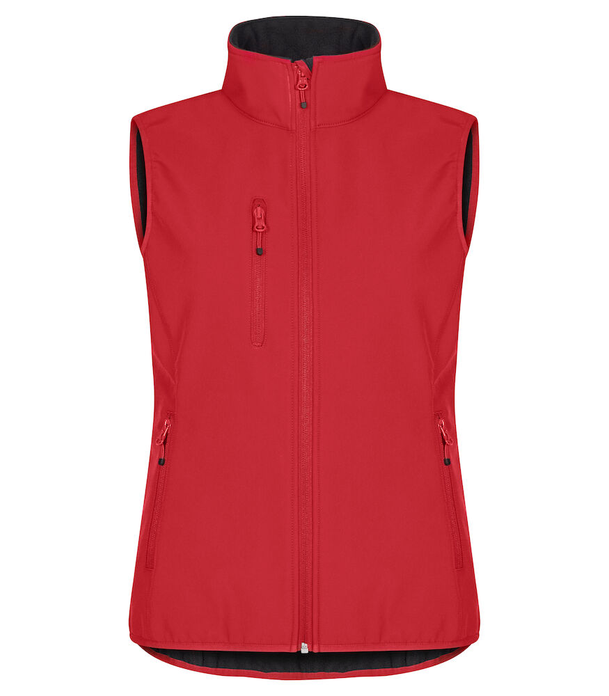 Clique Classic Softshell Vest Women rood
