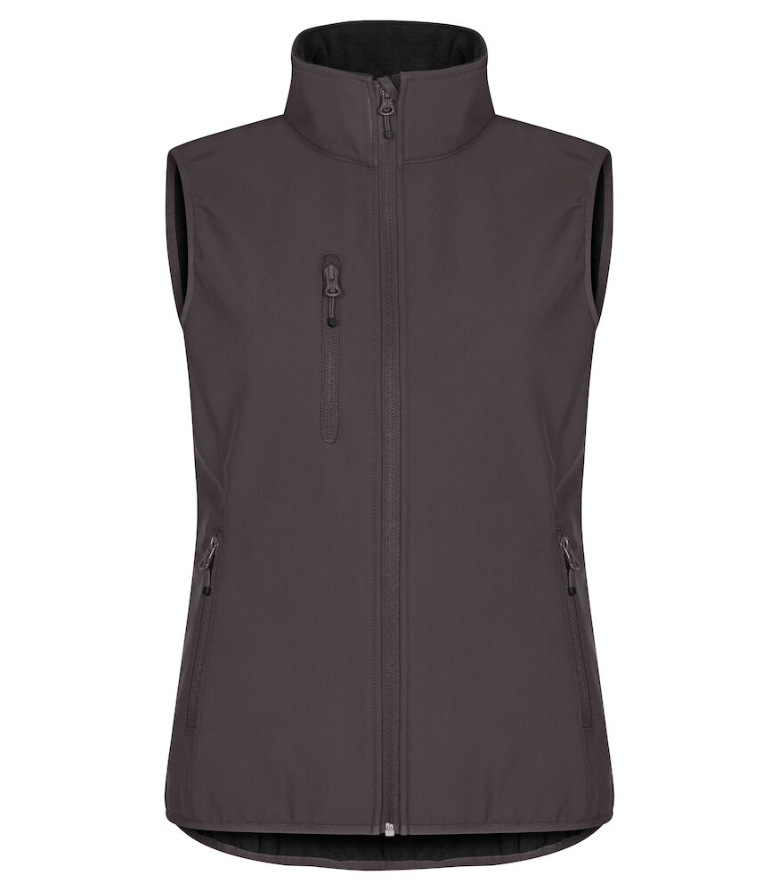 Clique Classic Softshell Vest Women donkergrijs