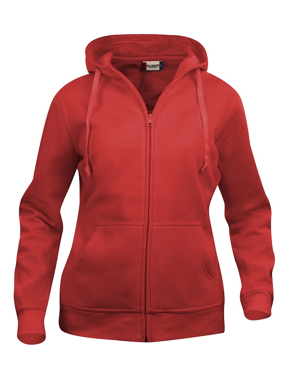 Clique Basic Hoody Full Zip Women rood