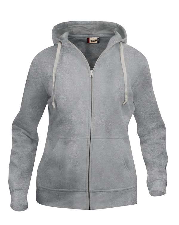 Clique Basic Hoody Full Zip Women grijsmelange