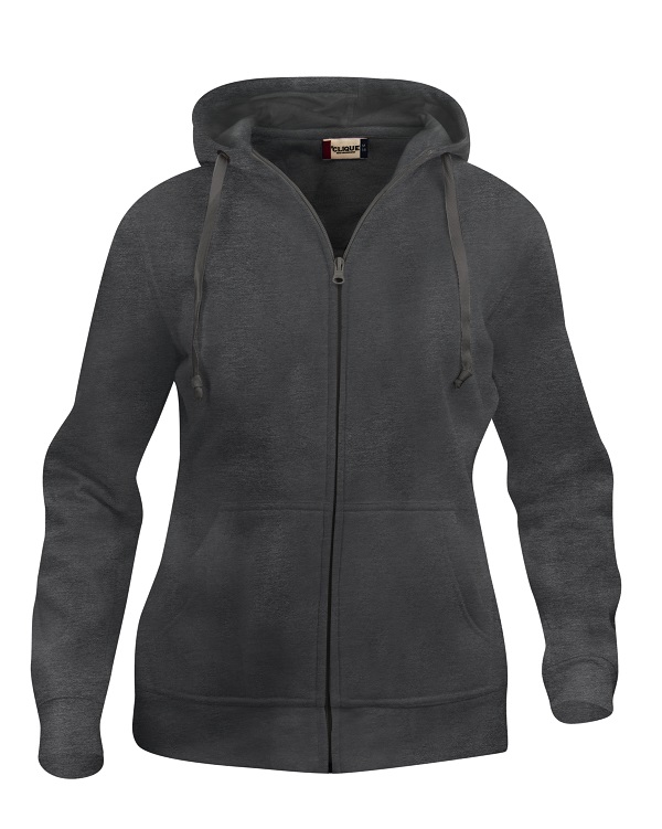 Clique Basic Hoody Full Zip Women antraciet melange