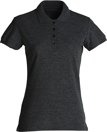 Clique Basic Polo Women antraciet melange